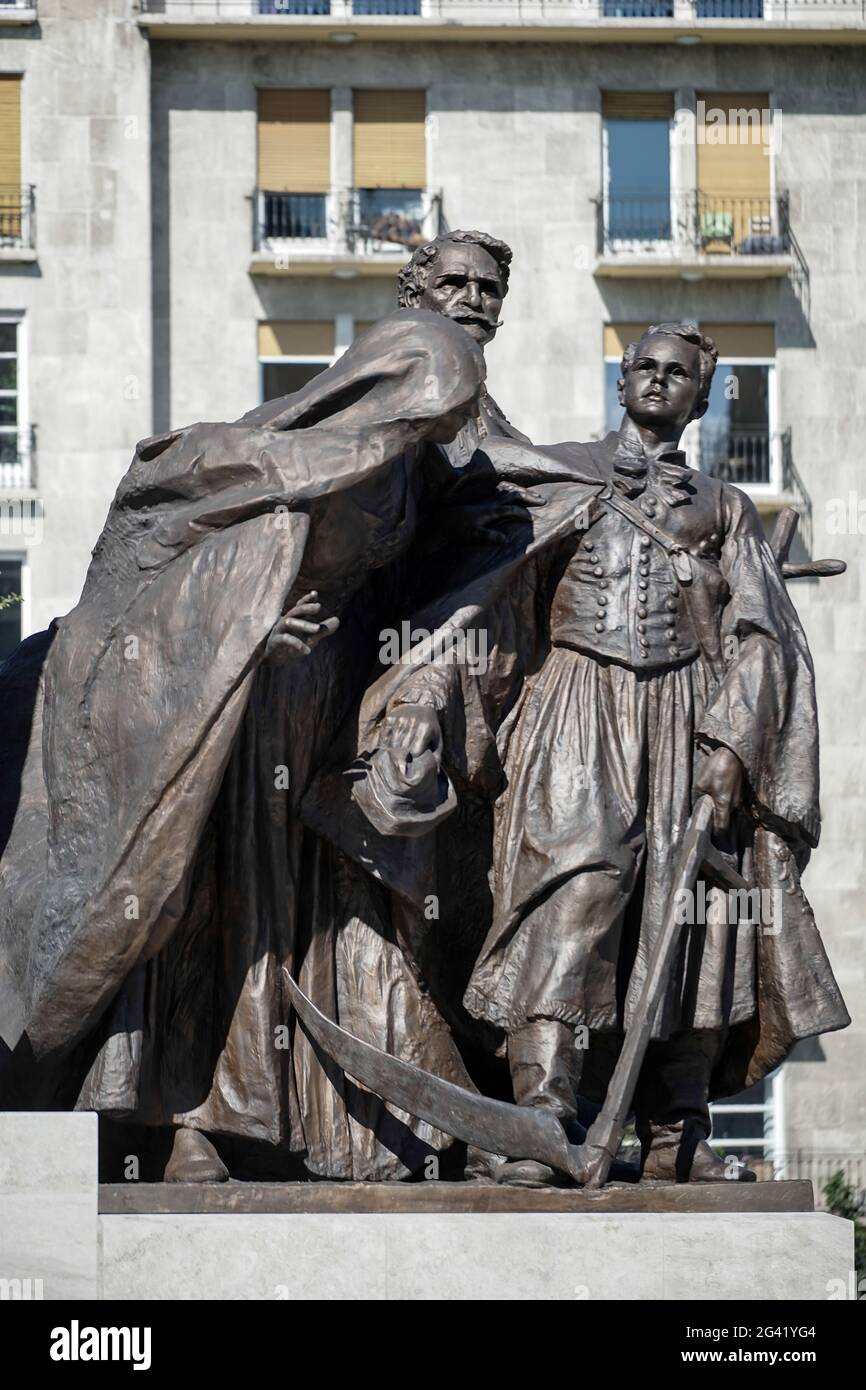 The Tisza statue in Budapest Stock Photo