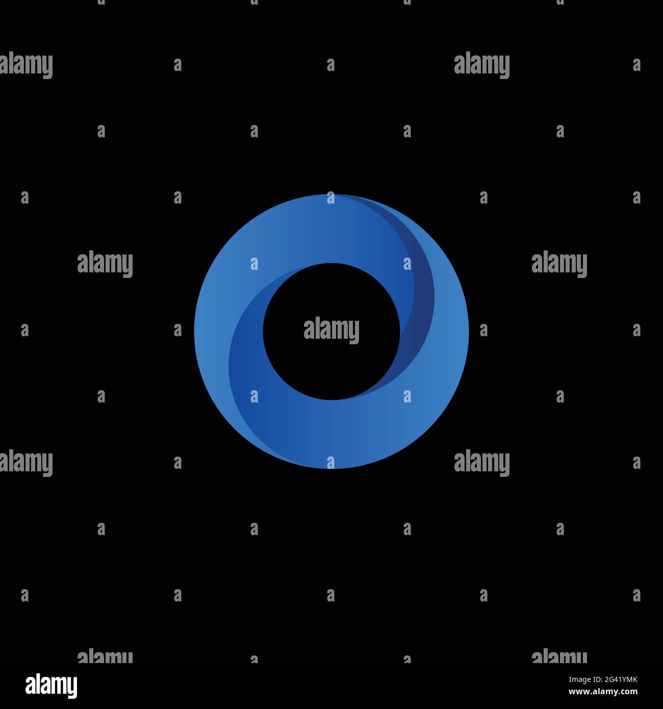 Letter Initial O Blue Gradient Logo Design Template. Suitable for ...