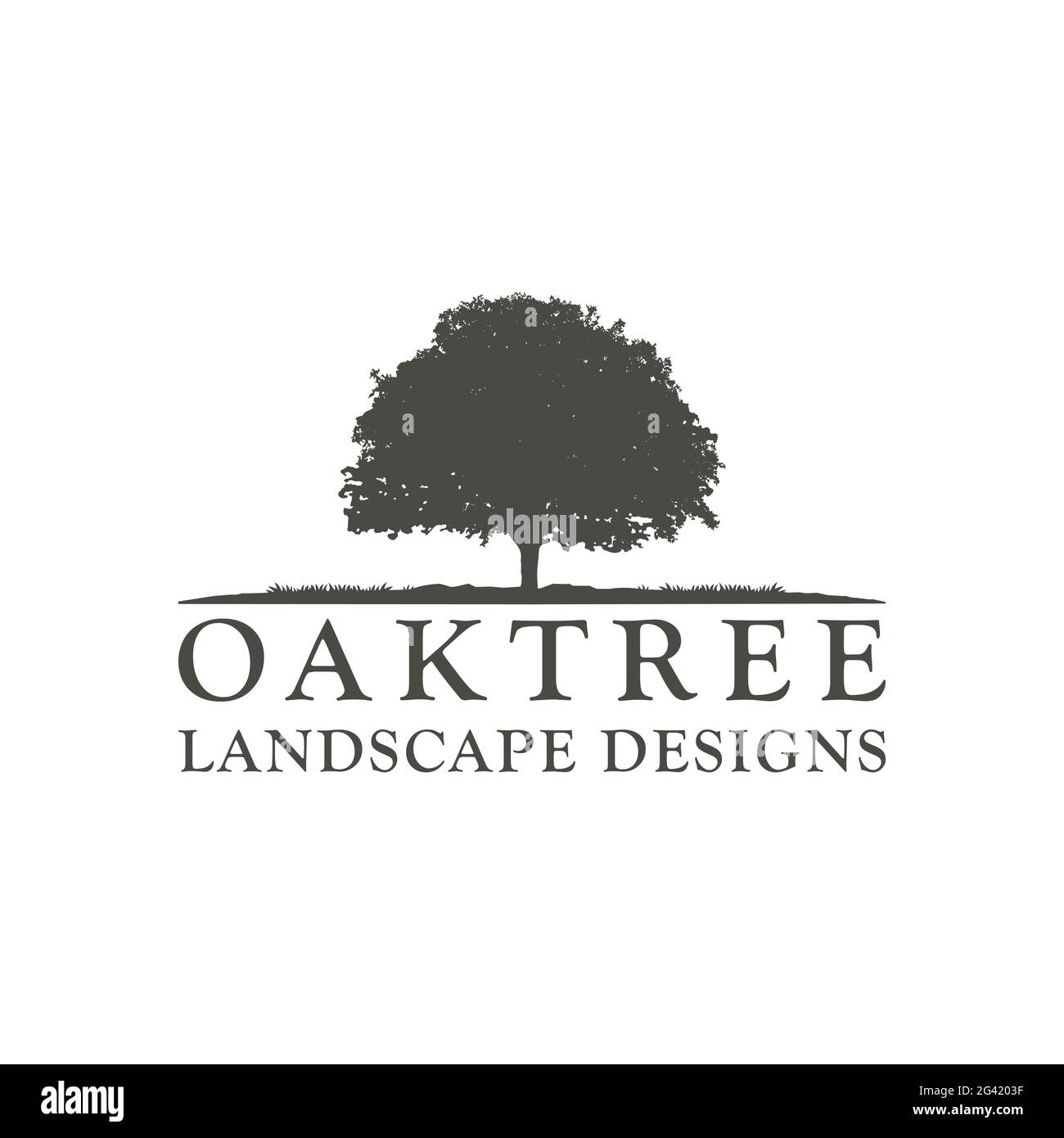 Oak Maple Tree for Outdoor Landscape Business Brand Company in Vintage Retro Hipster Style Logo Design. Stock Vector