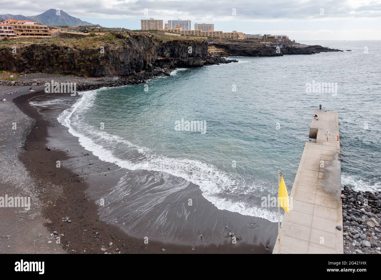 View of the beach at Callao Salveje Tenerife Stock Photo