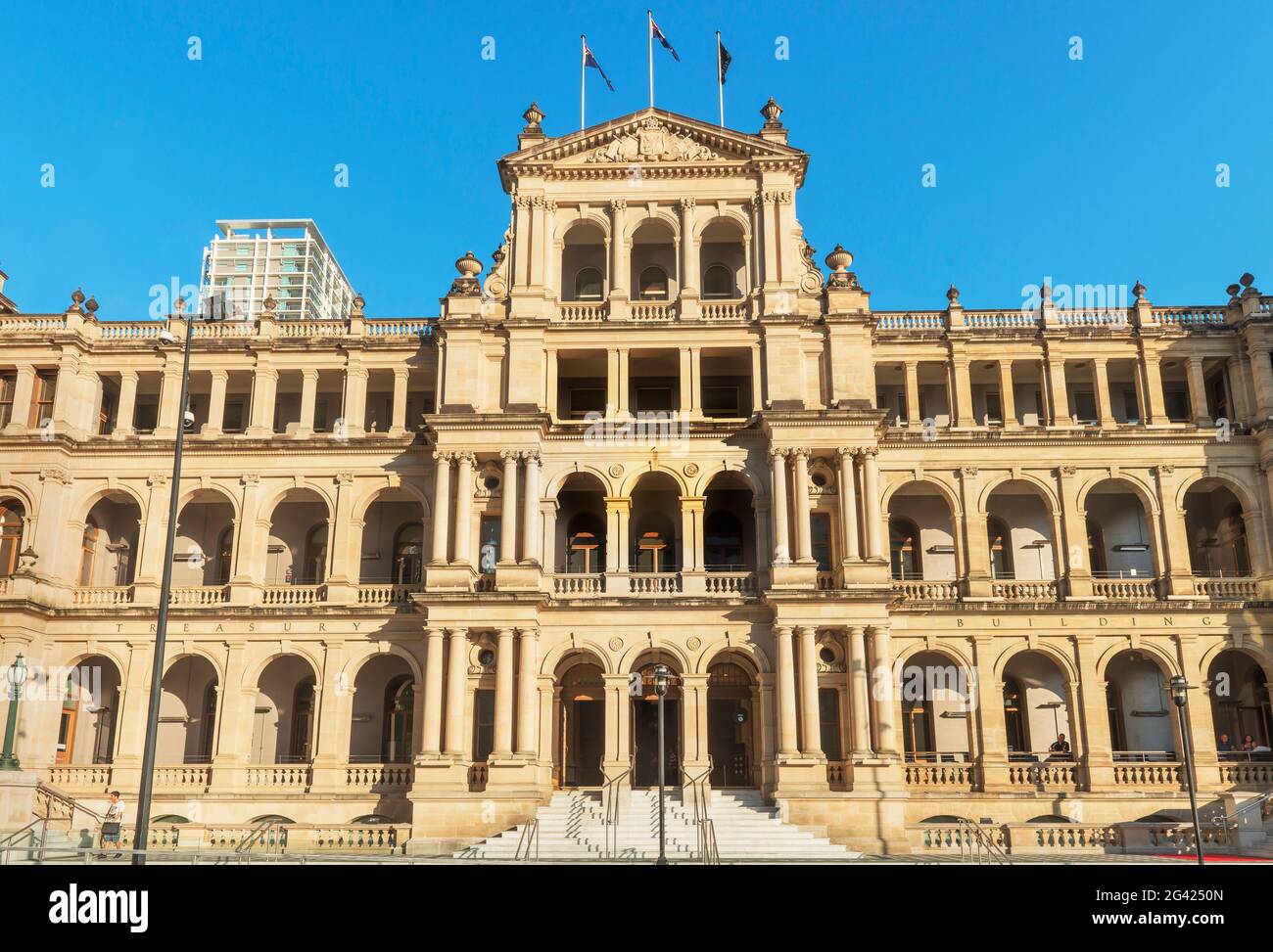 Treasury building, Brisbane Square, Brisbane, Queensland, Australia, Australasia Stock Photo