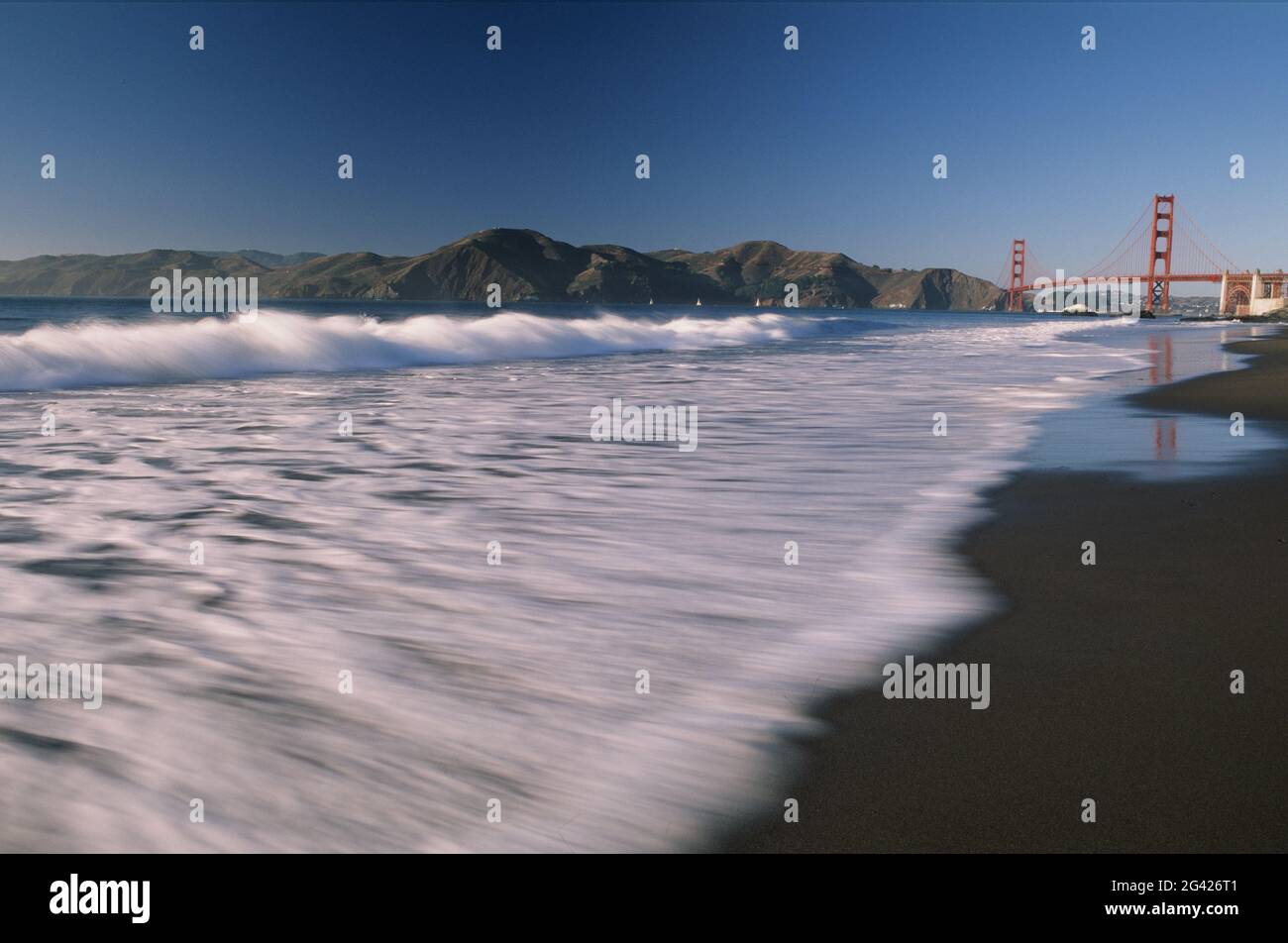 Golden Gate Bridge from Baker Beach in San Francisco Stock Photo - Alamy