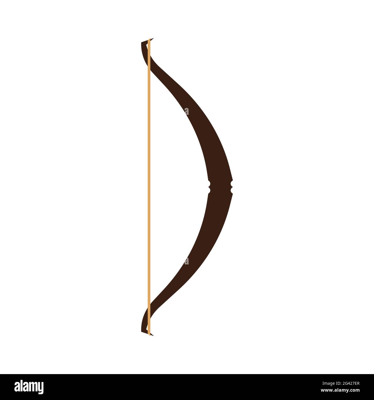 Bow for shooting arrow vector sport illustration vector icon. Sign shooting  bow in flat style isolated white. Concept cartoon clip art equipment handg  Stock Vector Image & Art - Alamy