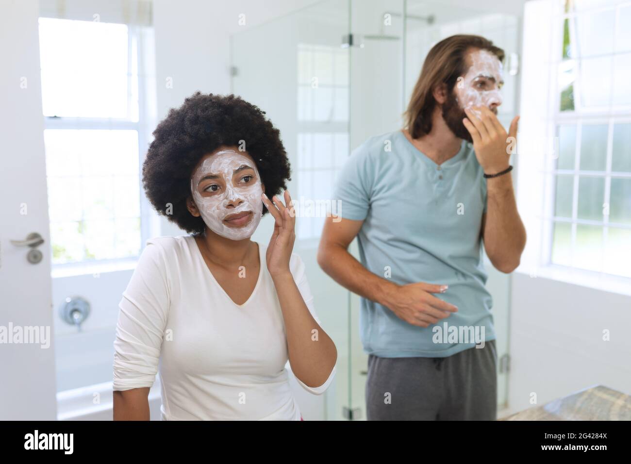 Two woman face masks beauty hi-res stock photography and images - Alamy