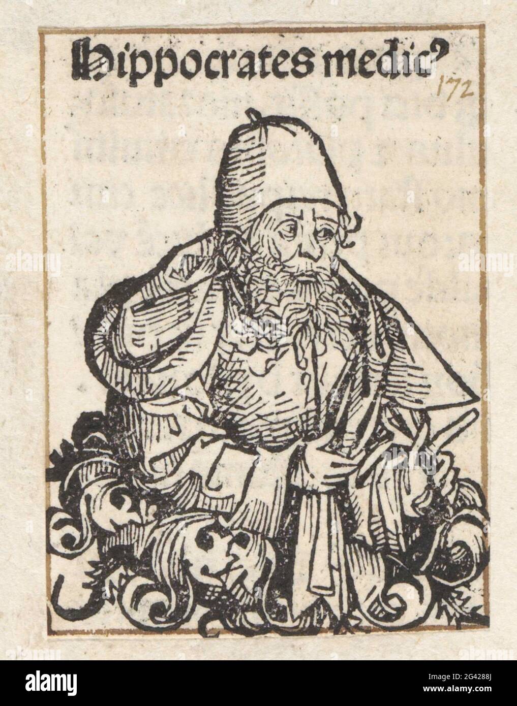 Hippocrates from Kos; Hippocrates Medic [US]; Liber chronicarum. A ...