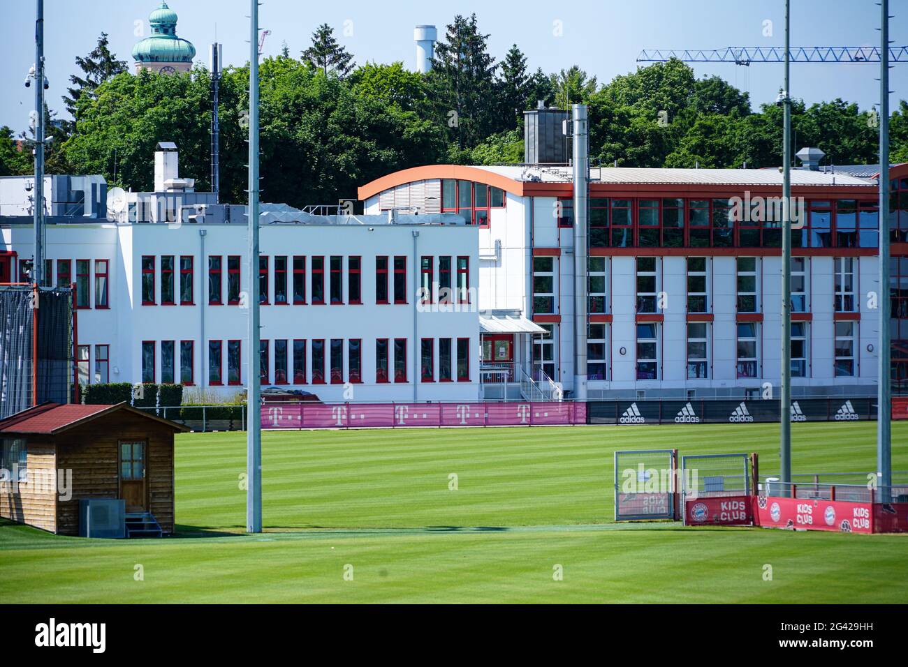 In the Untergiesing-Harlaching district, FC Bayern's headquarters are  located on Säbener Straße with training grounds, the performance centre,  offices Stock Photo - Alamy