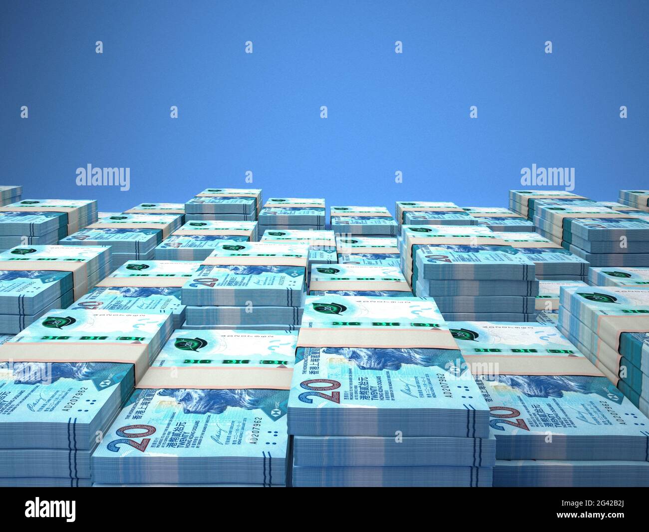 Money of Hong Kong. Hong Kong dollar bills. HKDHSBC banknotes. 20 dollars.  Business, finance, news background Stock Photo - Alamy