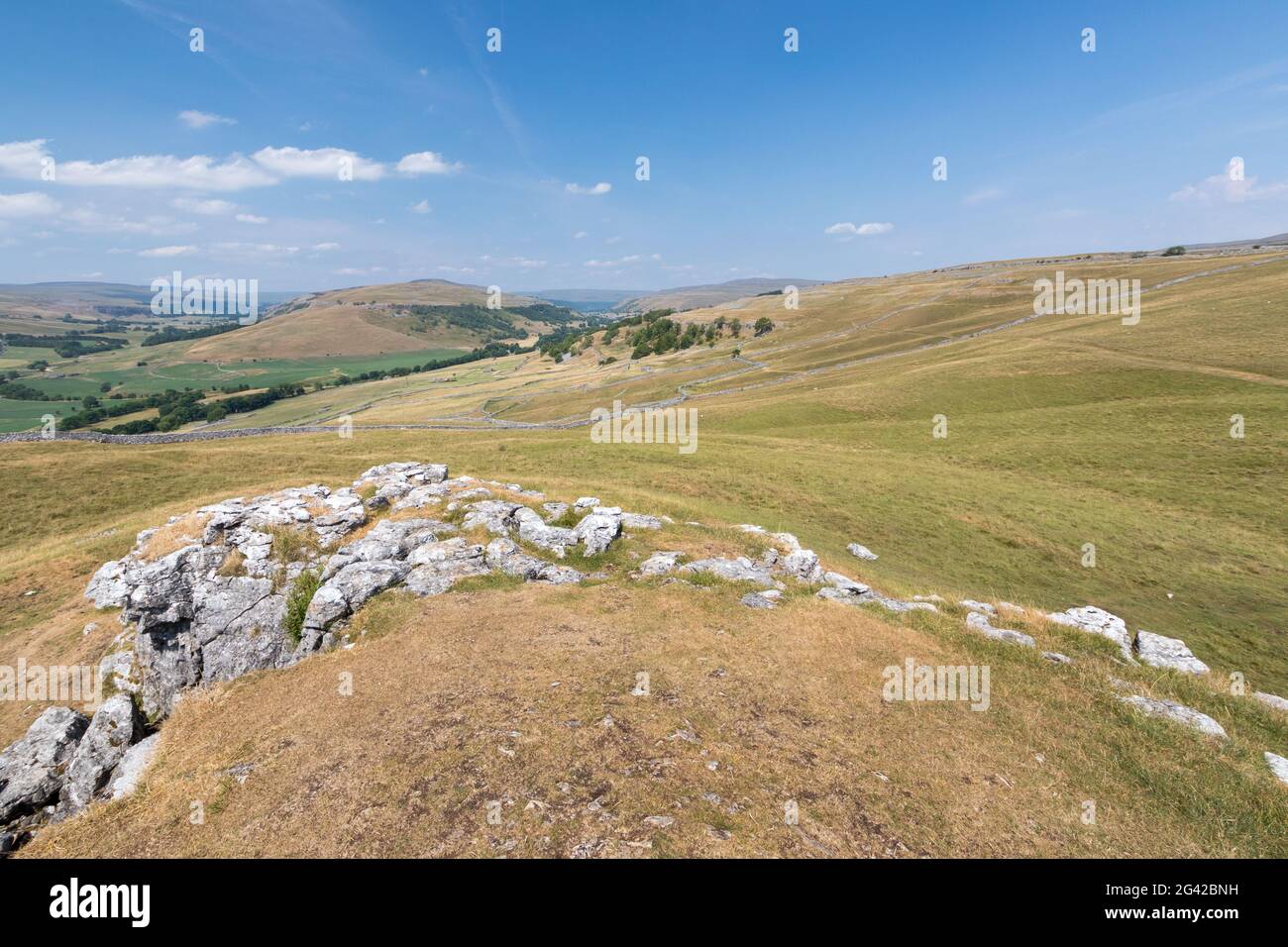 View of Conistone Pie mountain in the Yorkshire Dales National Park Stock Photo