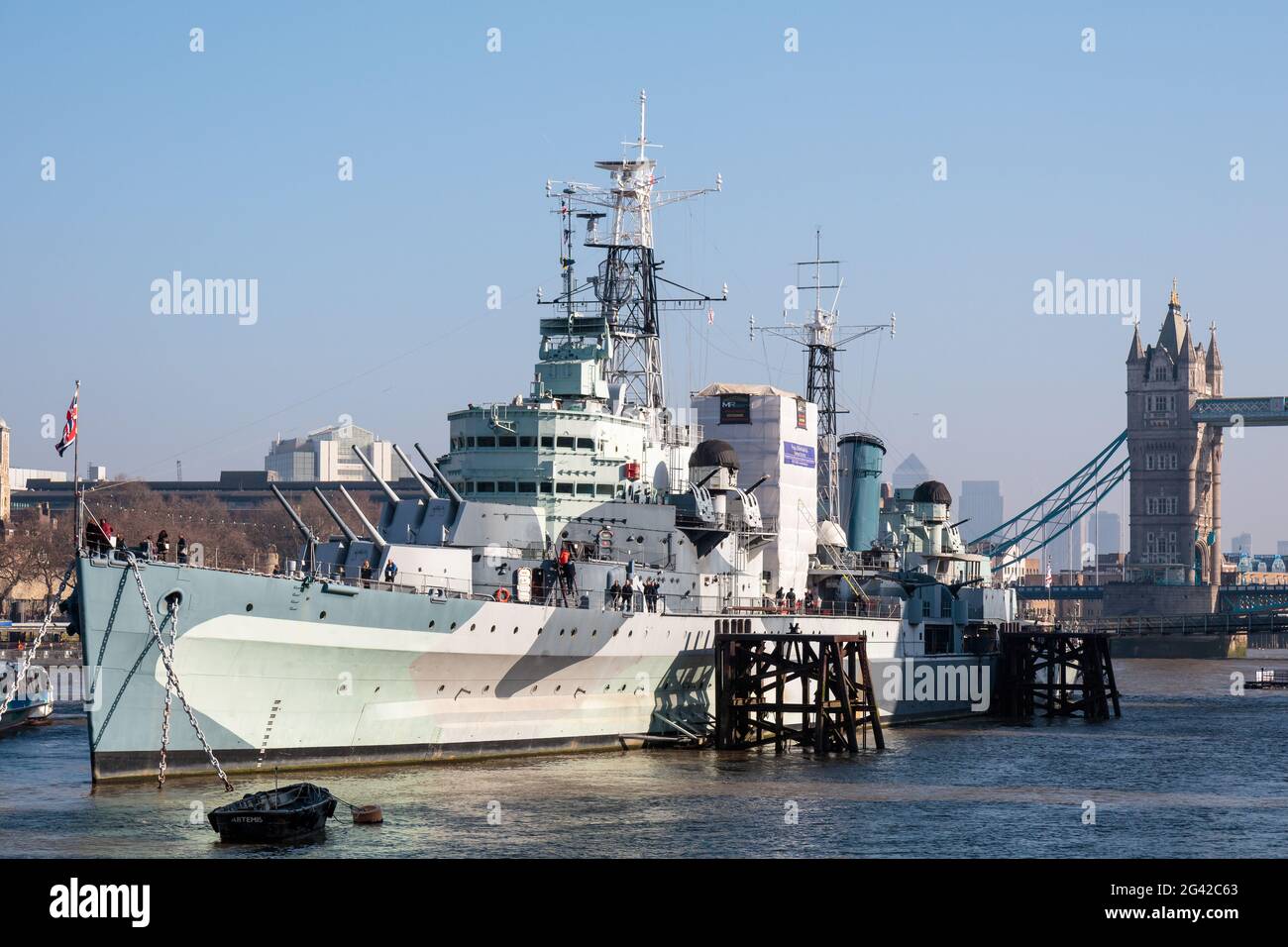 HMS Belfast Stock Photo