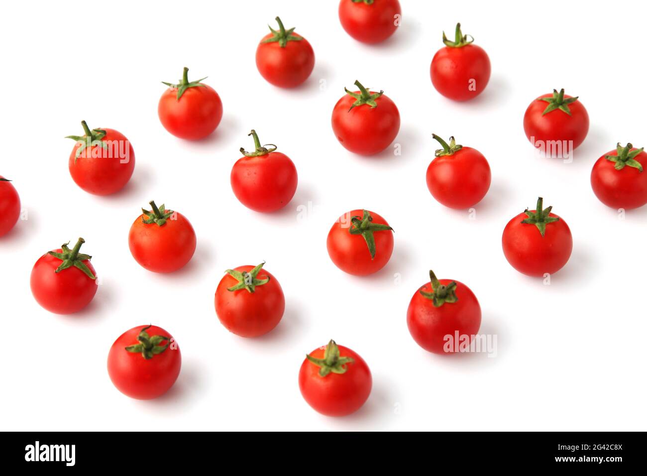 cherry tomatoes isolated on white background Stock Photo - Alamy