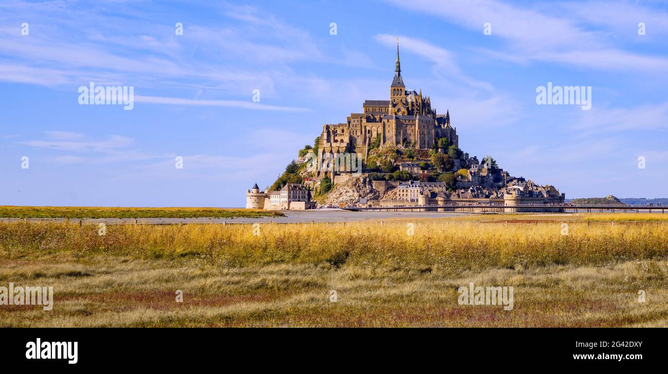 At Mont St. Michel, Brittany, Normandy, France, Europe Stock Photo