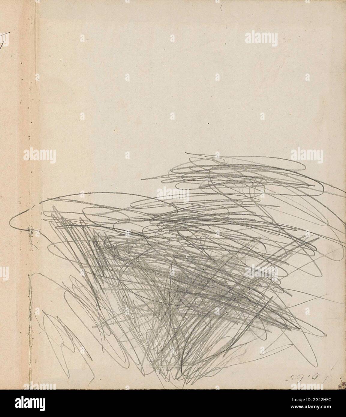 Study. Rear bract from a sketchbook with 15 sheets. Stock Photo