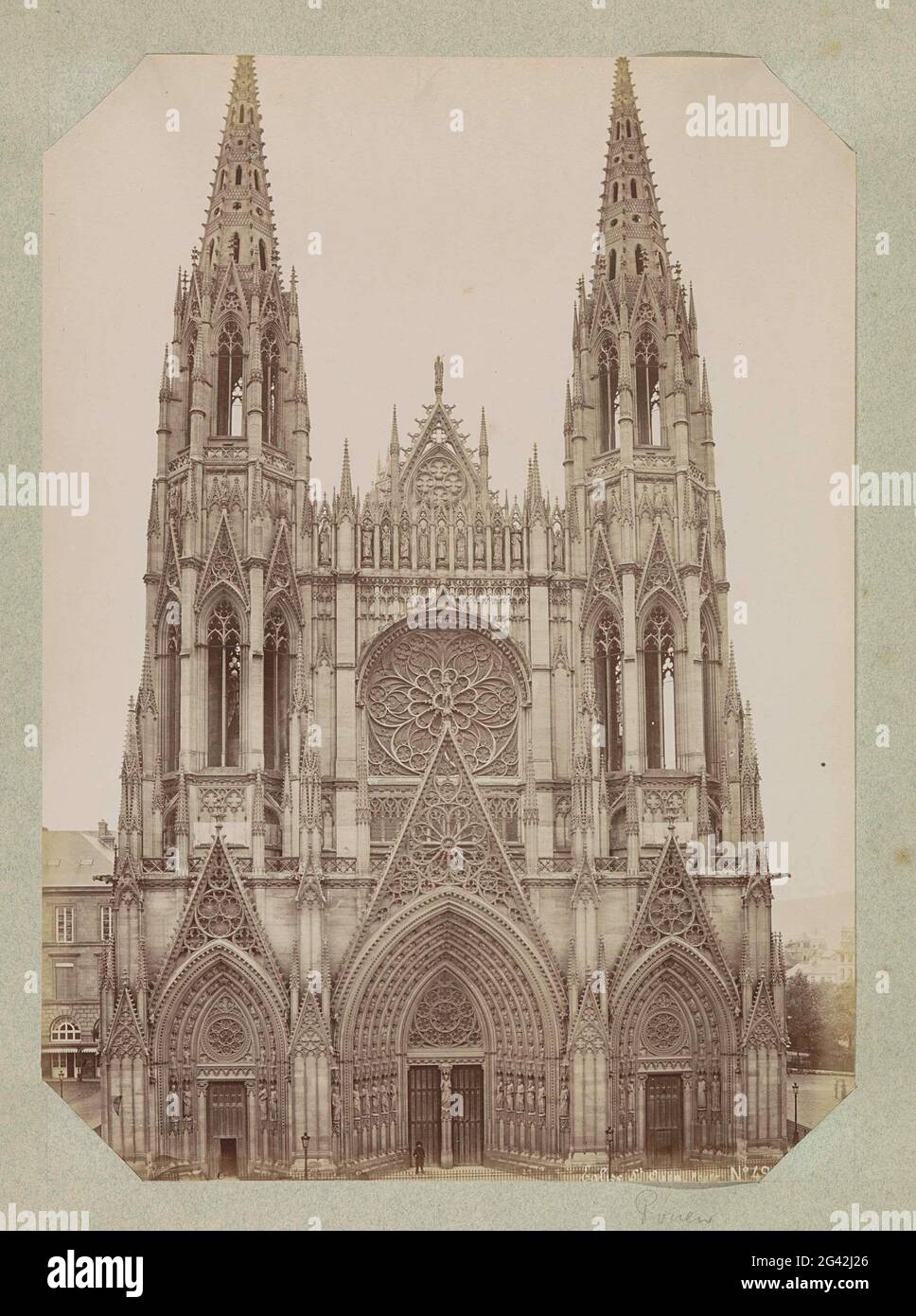 Louen Rouen Front of the abbey church of Saint-Ouen in Rouen; Église St. Ouen Rouen ...
