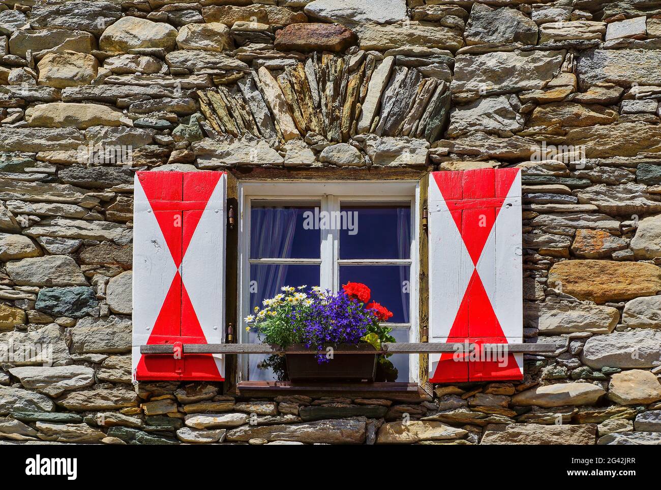 Alpine window flower boxes austrian window flower boxes hi-res stock ...