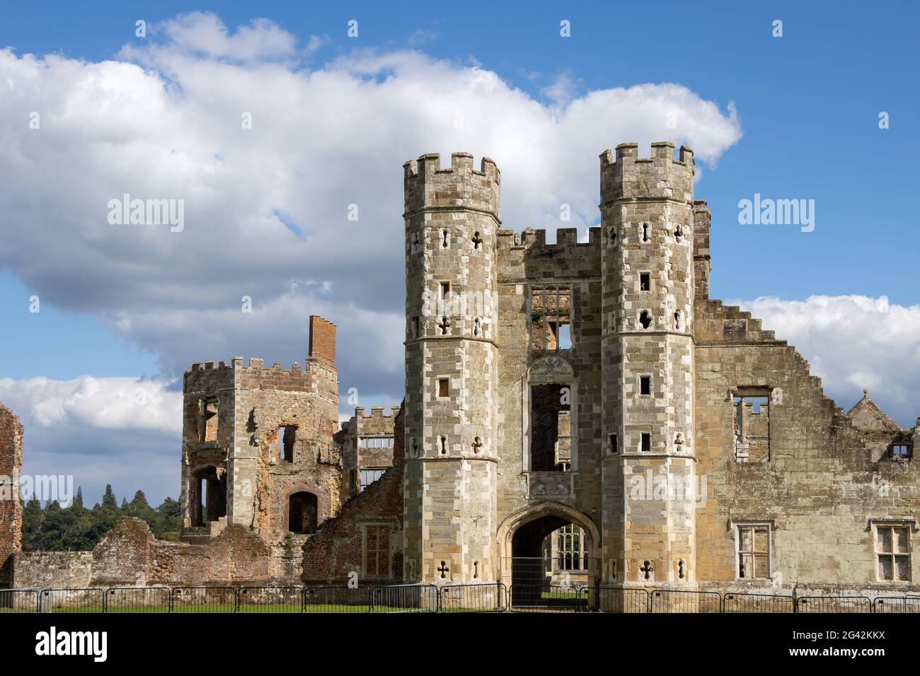 MIDHURST, WEST SUSSEX/UK - SEPTEMBER 1 : View of the Cowdray Castle ruins in Midhurst, West Sussex on September 1, 2020 Stock Photo