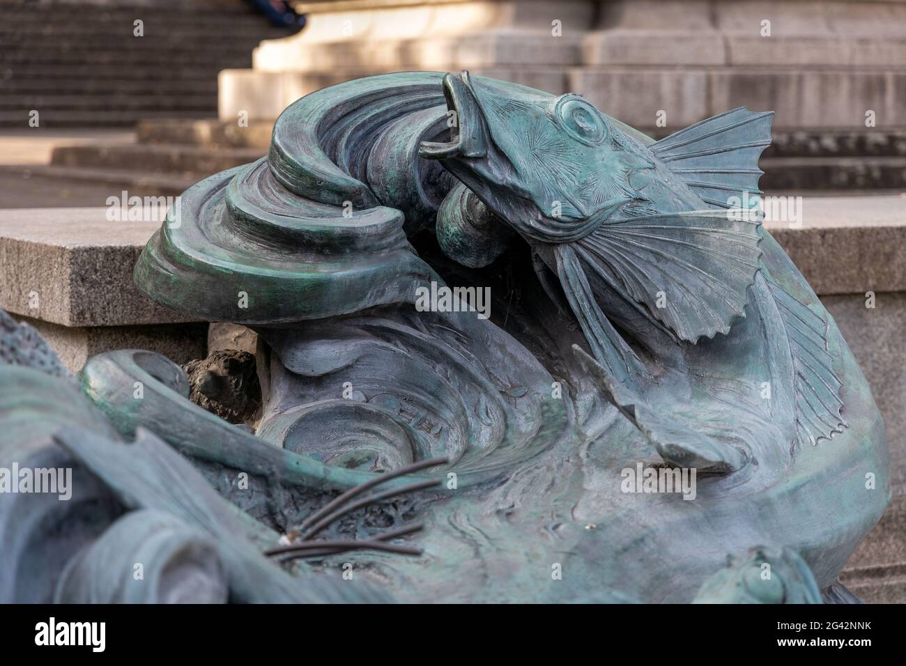 BRISTOL, UK - MAY 13 : Close up of the fountain outside the Victoria Rooms University building in Bristol on May 13, 2019 Stock Photo