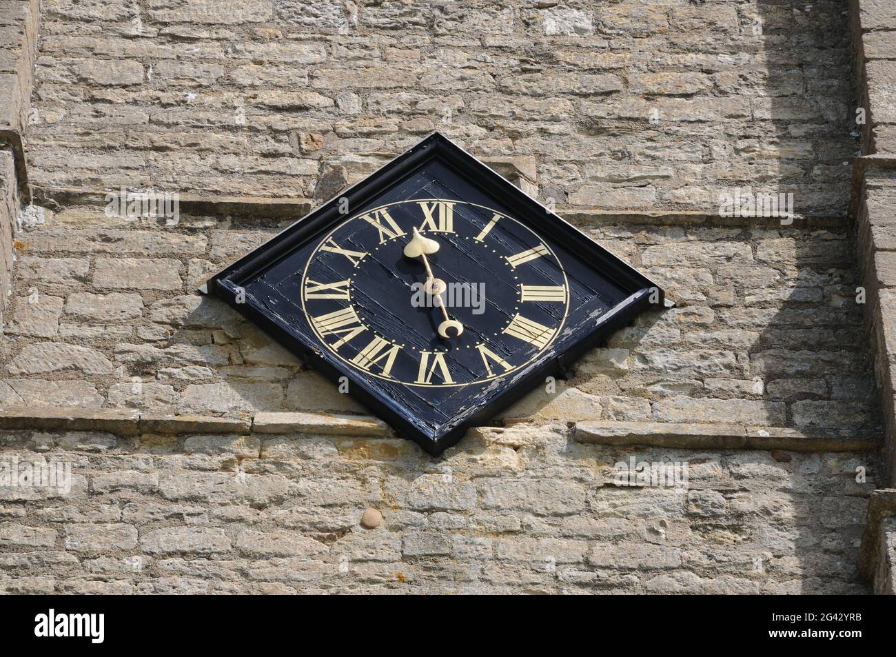 One handed clock, St Nicholas Church, Swineshead, Bedfordshire Stock