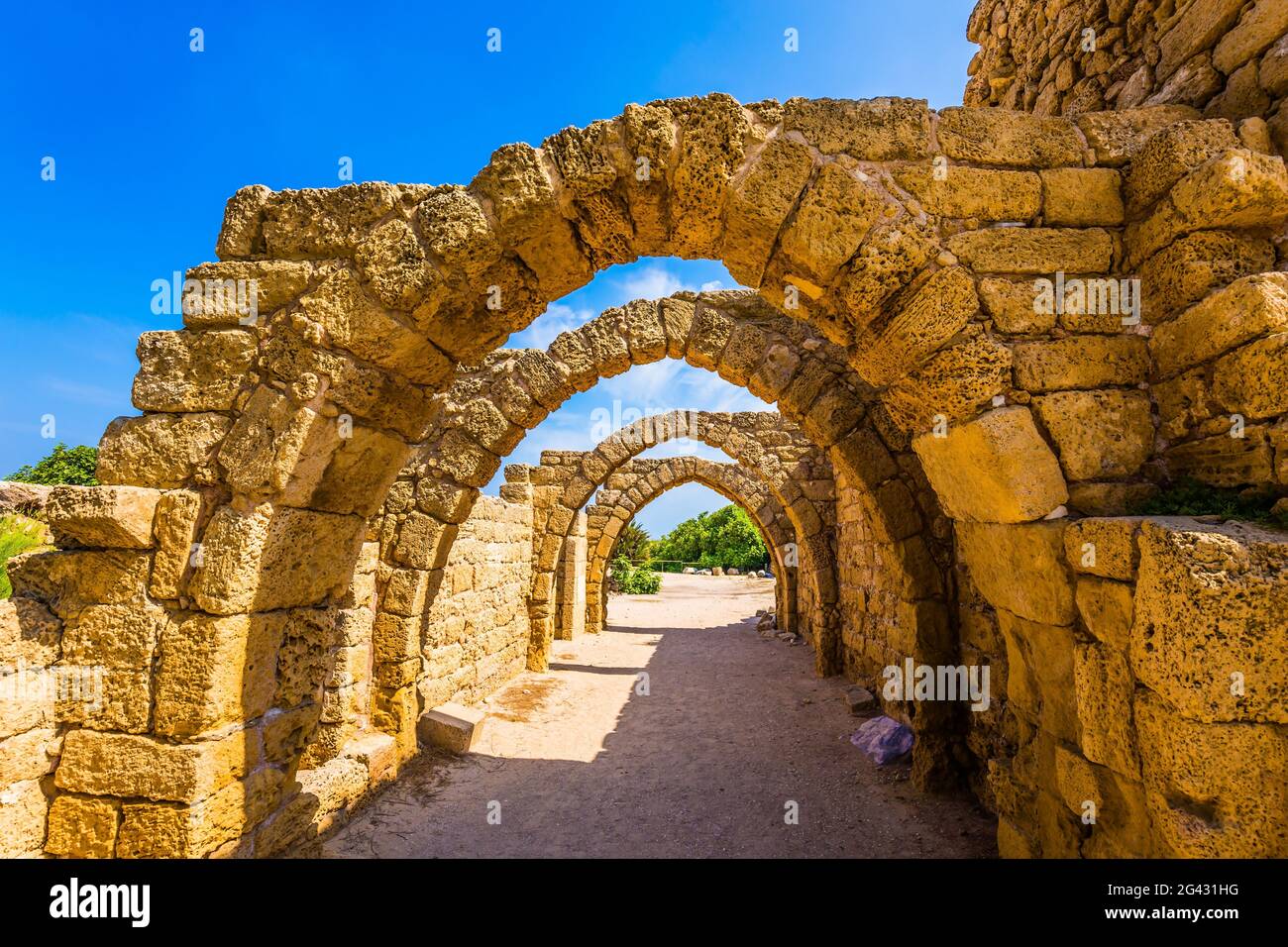 Arched passage - covered street Stock Photo