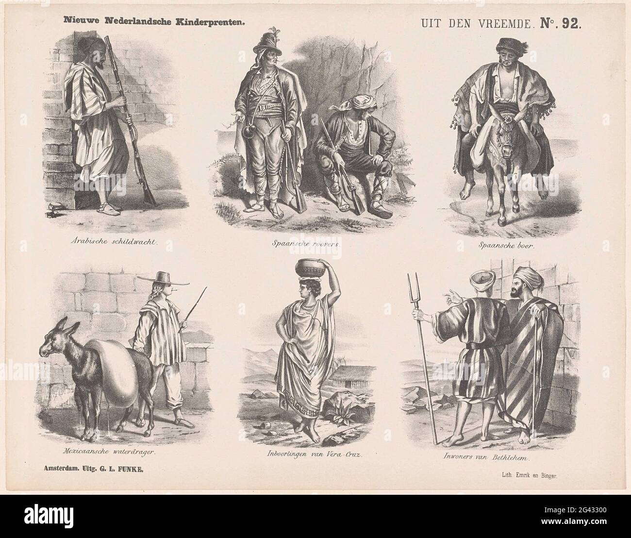From the strange; New Dutch childrens prints. Leaf with 6 performances ...