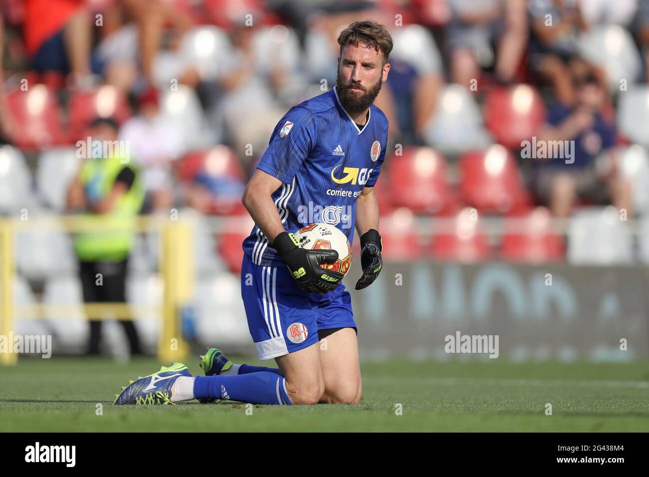 Alessandria, Italy, 17th June 2021. Matteo Pisseri of US Alessandria during the Serie C Play Off Final 2nd Leg match at Stadio Giuseppe Moccagatta - Alessandria, Torino. Picture credit should read: Jonathan Moscrop / Sportimage Credit: Sportimage/Alamy Live News Stock Photo