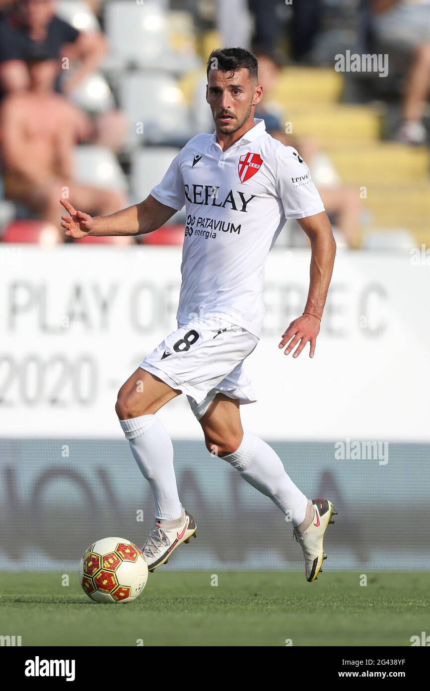 Alessandria, Italy, 17th June 2021. Umberto Germano of Padova Calcio during  the Serie C Play Off Final 2nd Leg match at Stadio Giuseppe Moccagatta -  Alessandria, Torino. Picture credit should read: Jonathan