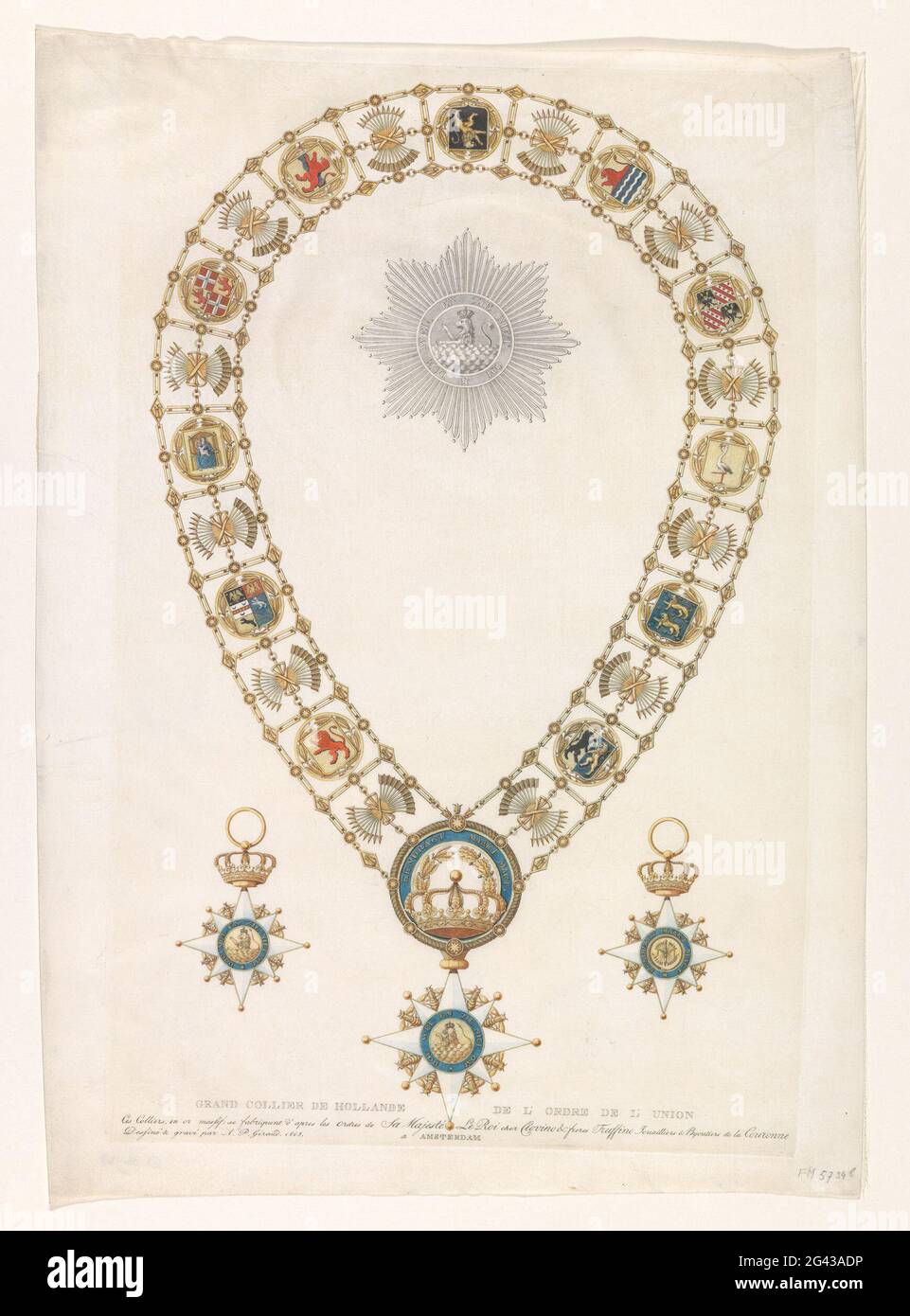 Order chain with the Grand Cross of the Royal Order of Holland, 1807; Grand  Collier De Hollande de l'Ordre de l'Union. The big chain with the cross of  the Royal Order of