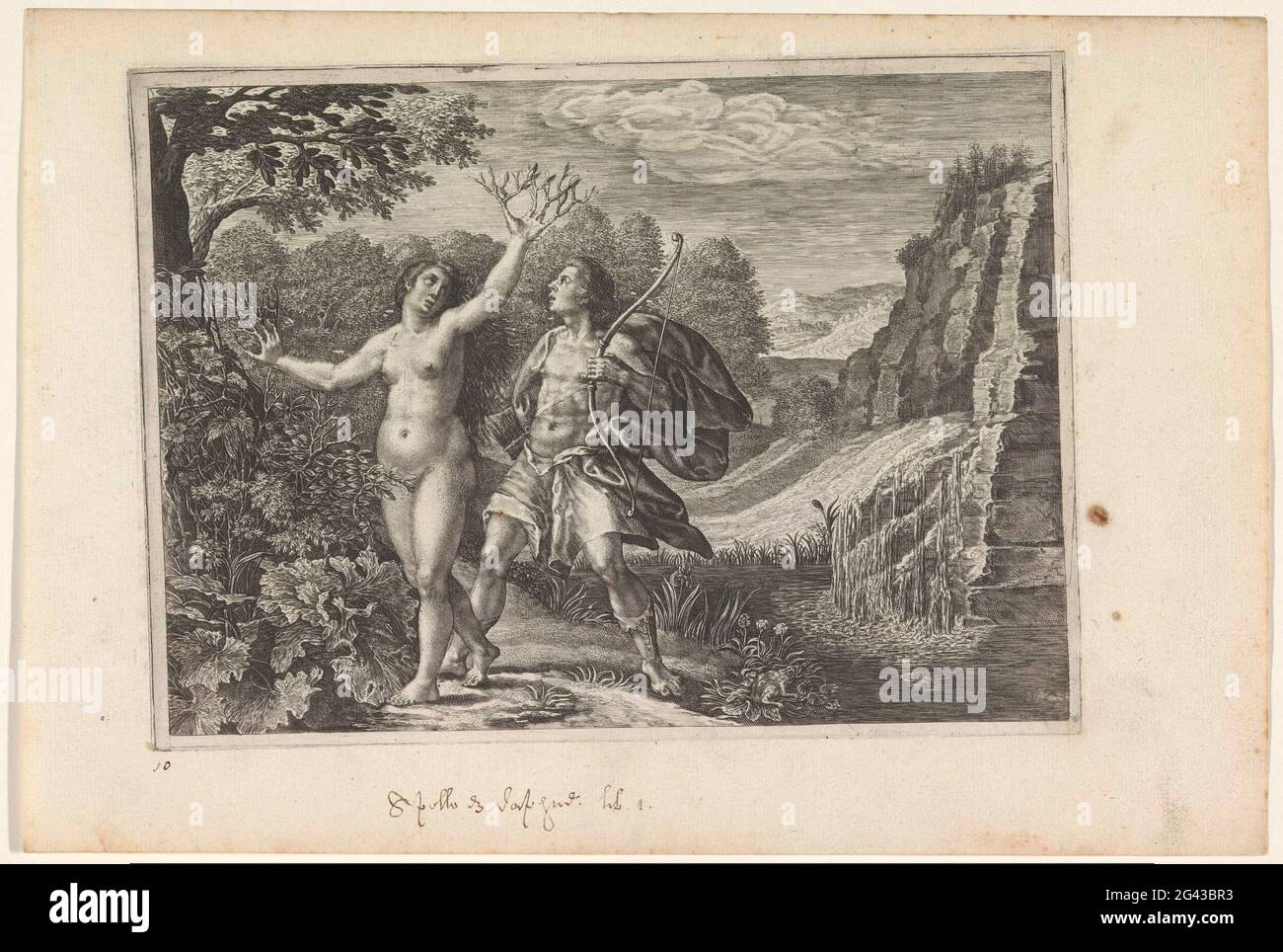 Apollo chases Daphne; Metamorphoses from Ovid. APOLLO is in love with
