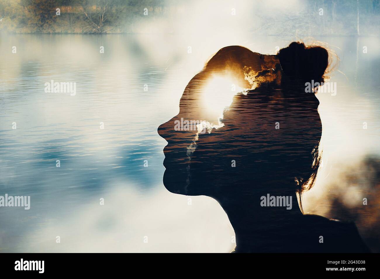 Light head. Philosophy and psychology concept. Stock Photo
