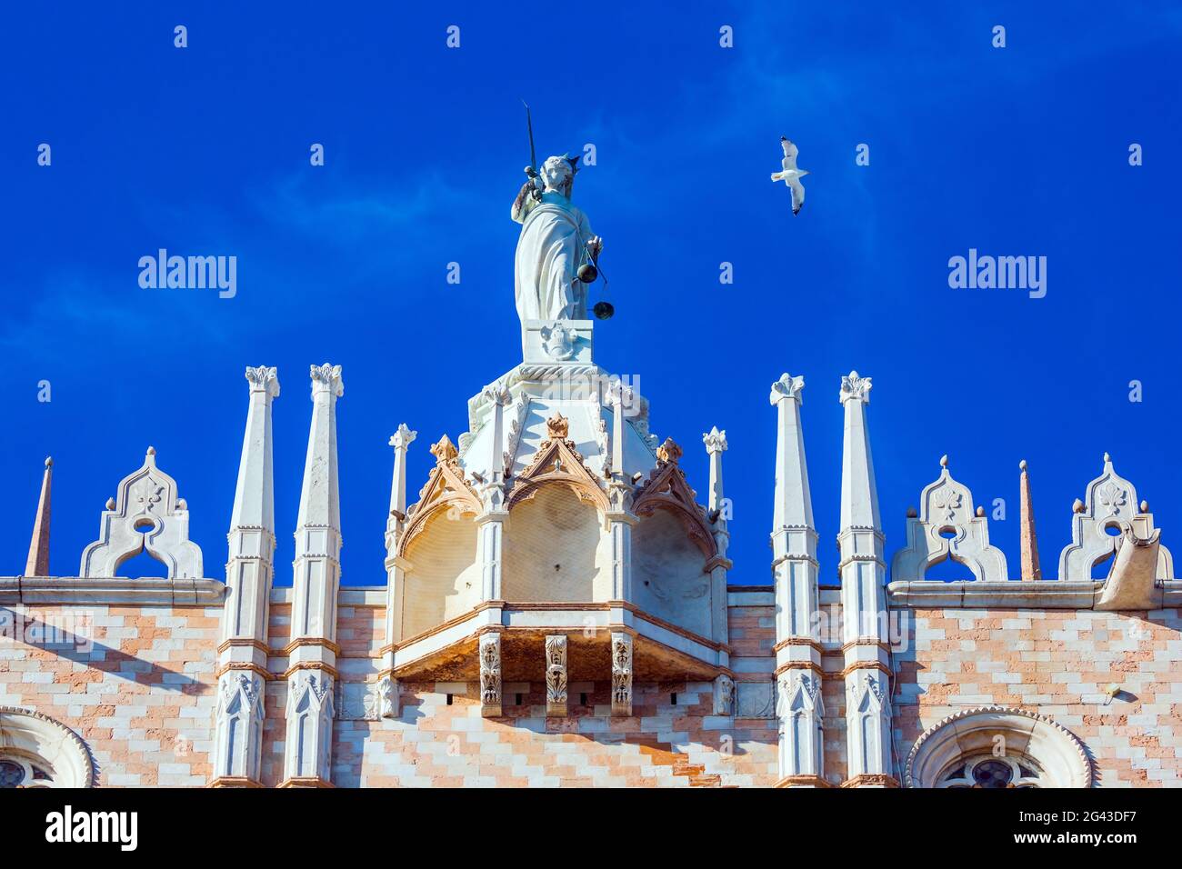 The facade of the Doge's Palace Stock Photo