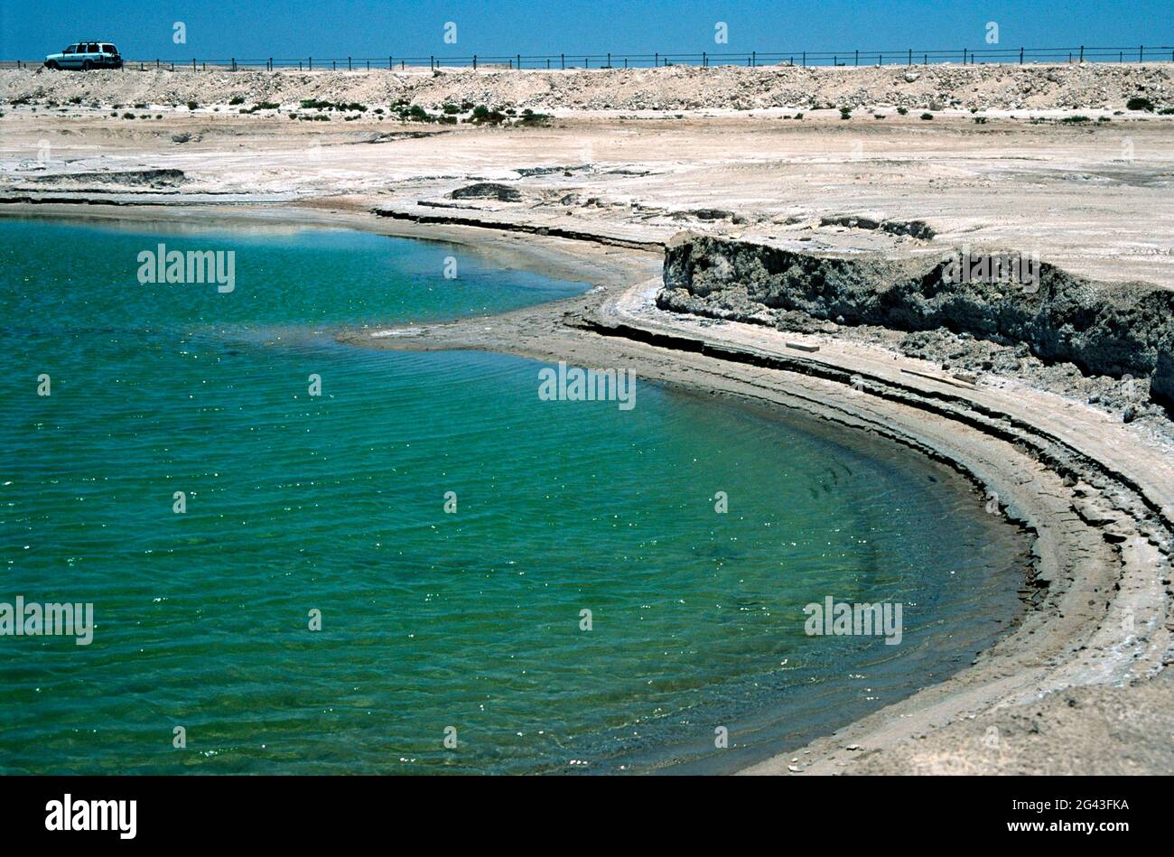 Coastal salt pan in Qatar Stock Photo Alamy