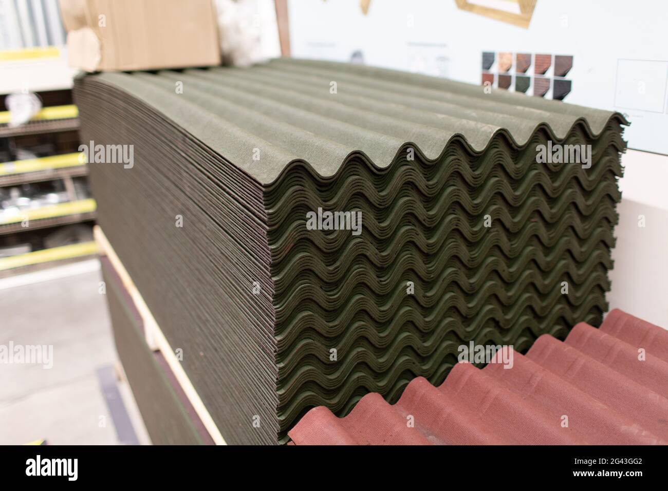 Green roof tiles hi-res stock photography and images - Alamy