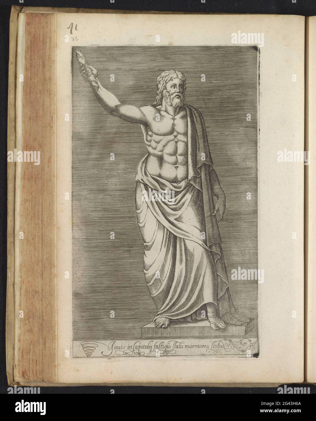 Jupiter sculpture; Jovis in Capitolij Fastigio Statis Marmorea Statue ...