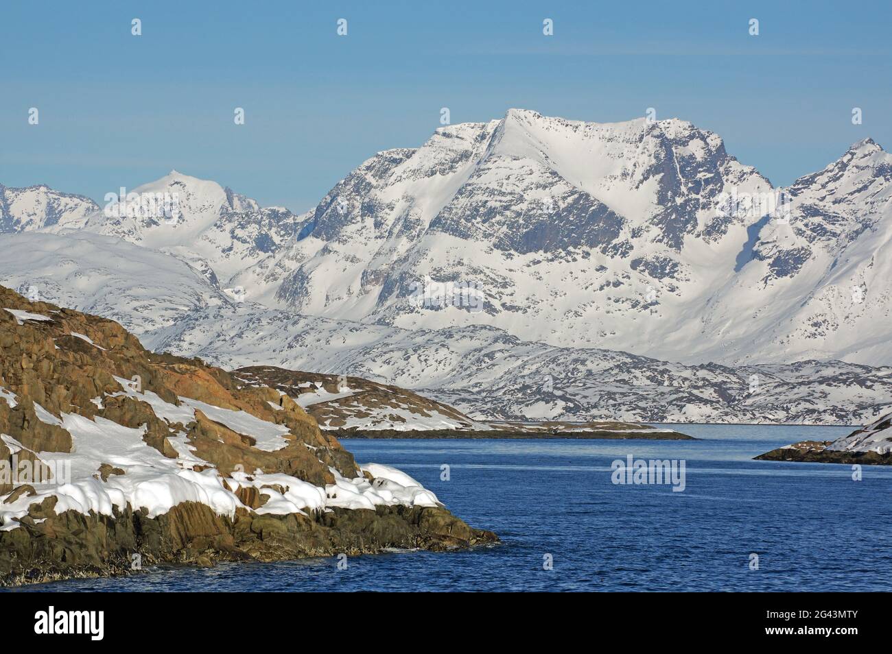 Late winter scenery at the west coast of greenland Stock Photo