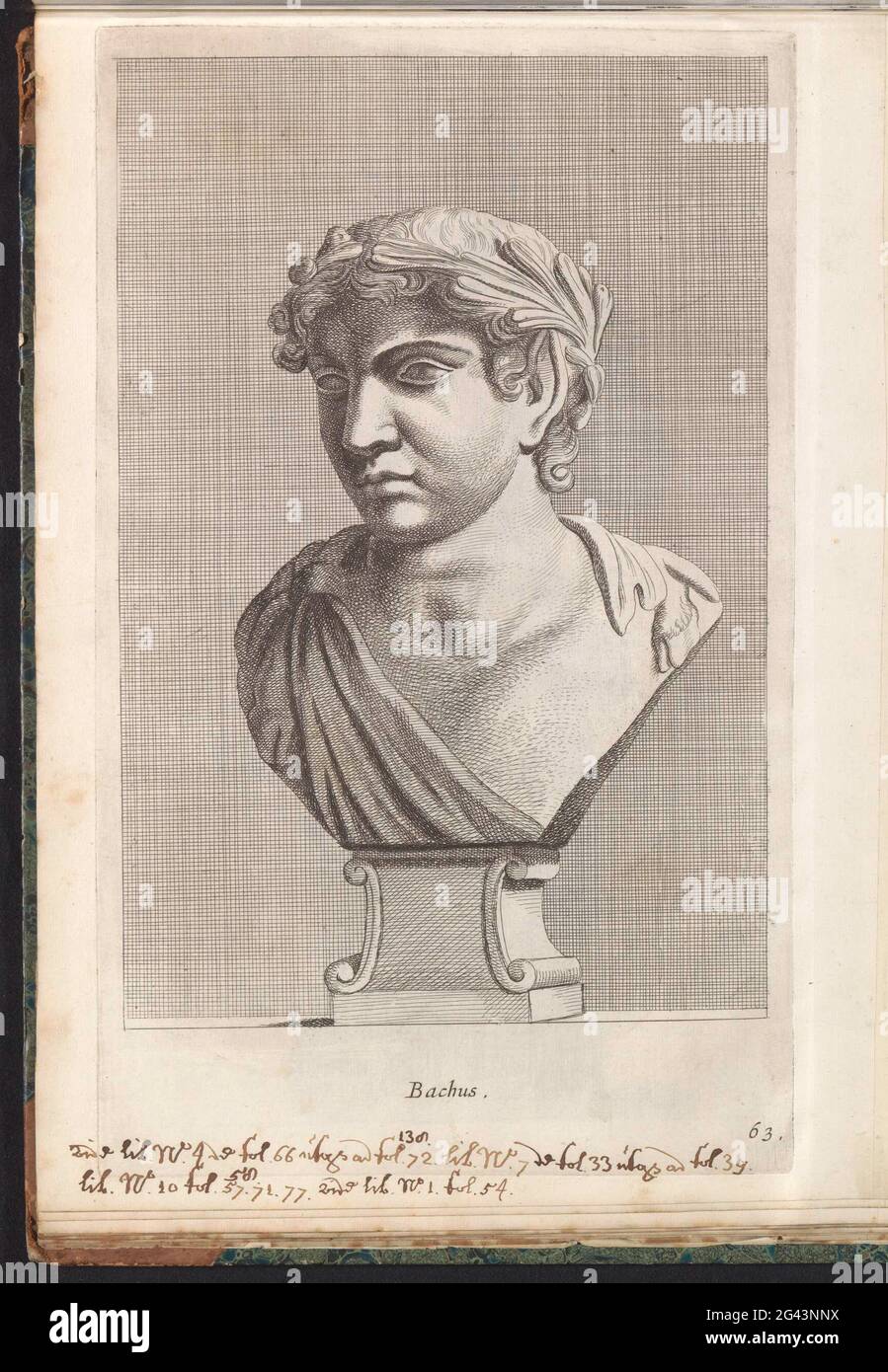 Bust of bacchus; Bachus. Classic bust of the God Bacchus or Pan, with a ...