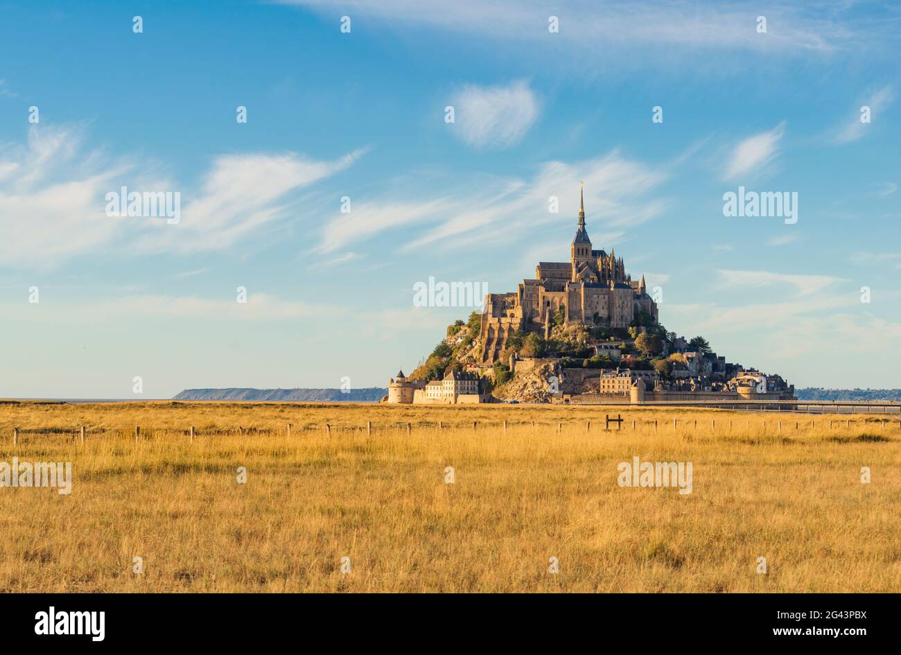 September day at Mont St. Michel, Manche department, France Stock Photo