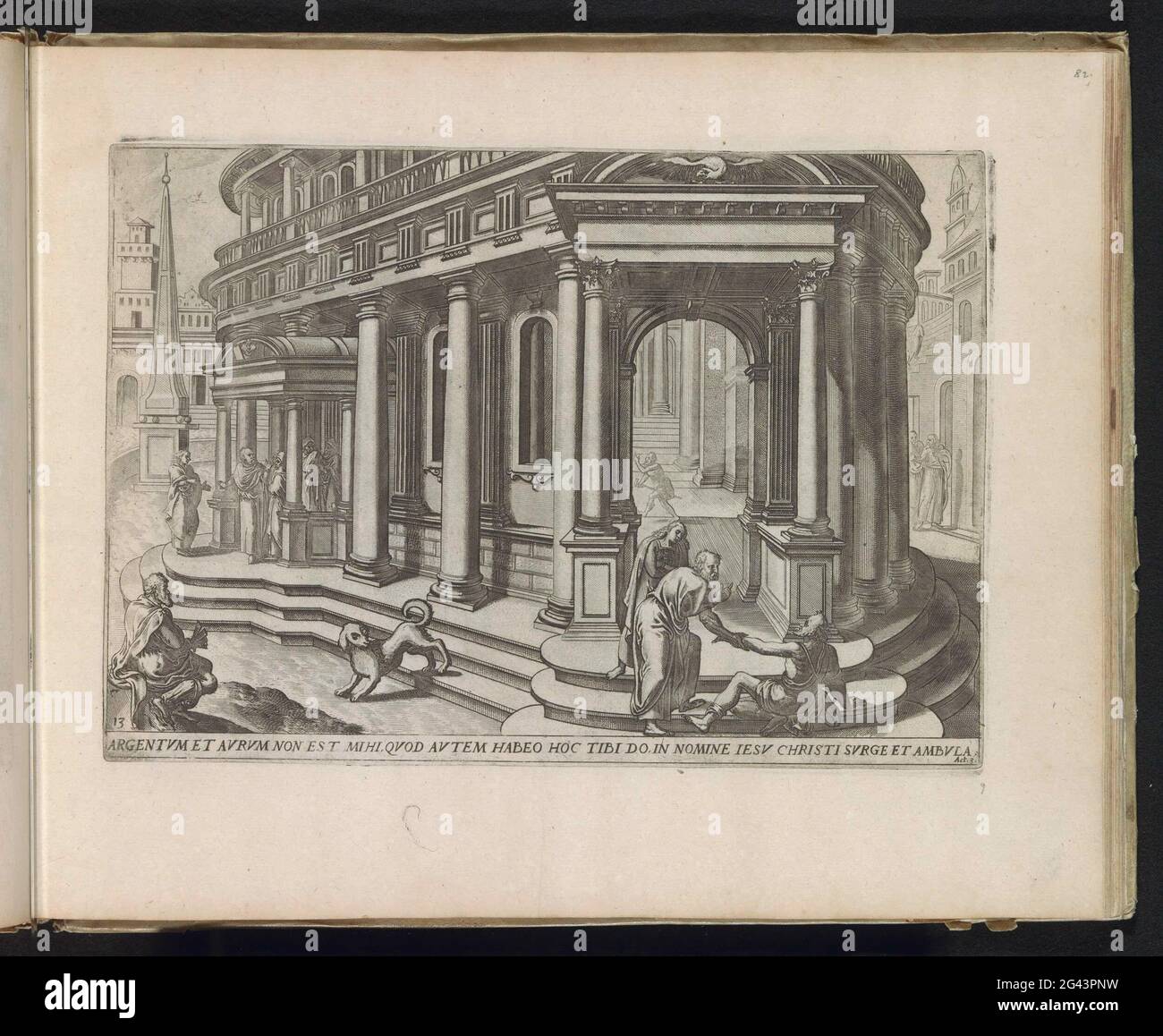 Petrus and Johannes heal a paralyzed at the temple gate; Events in and