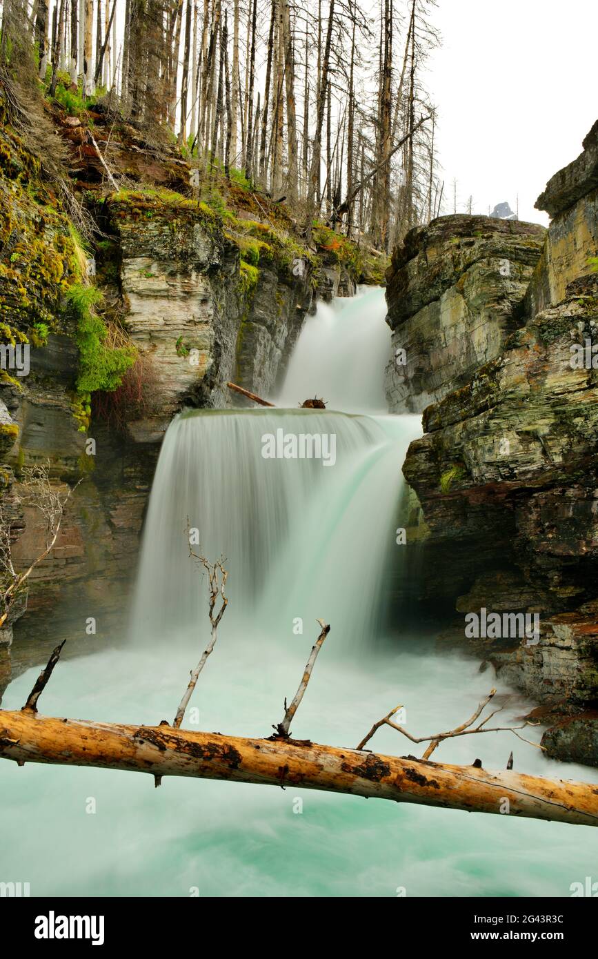 saint mary's falls/glacier national park Stock Photo