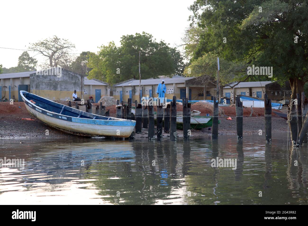 Gambia; Western Region; at Bintang Bolong; Bintang Harbor Stock Photo