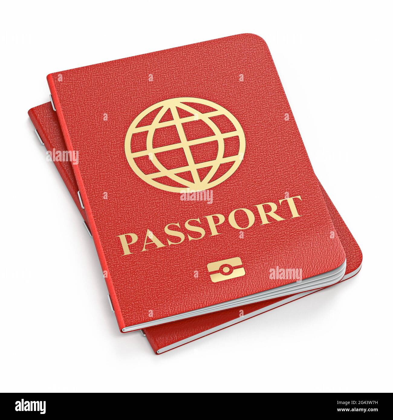 Two red passports 3D Stock Photo Alamy