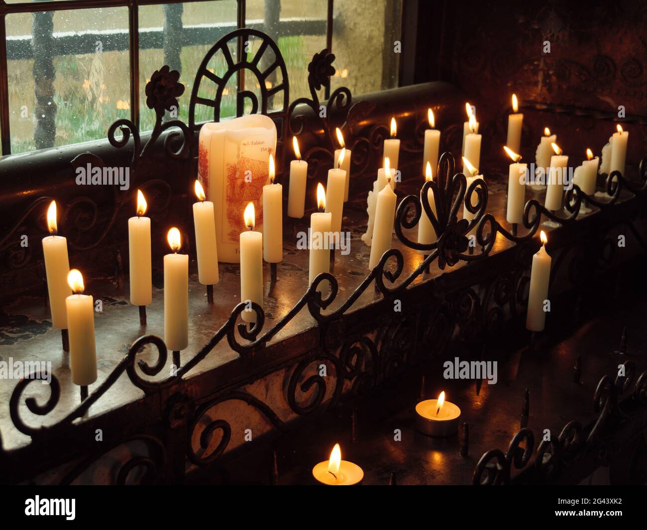 Candles in a chapel Stock Photo Alamy
