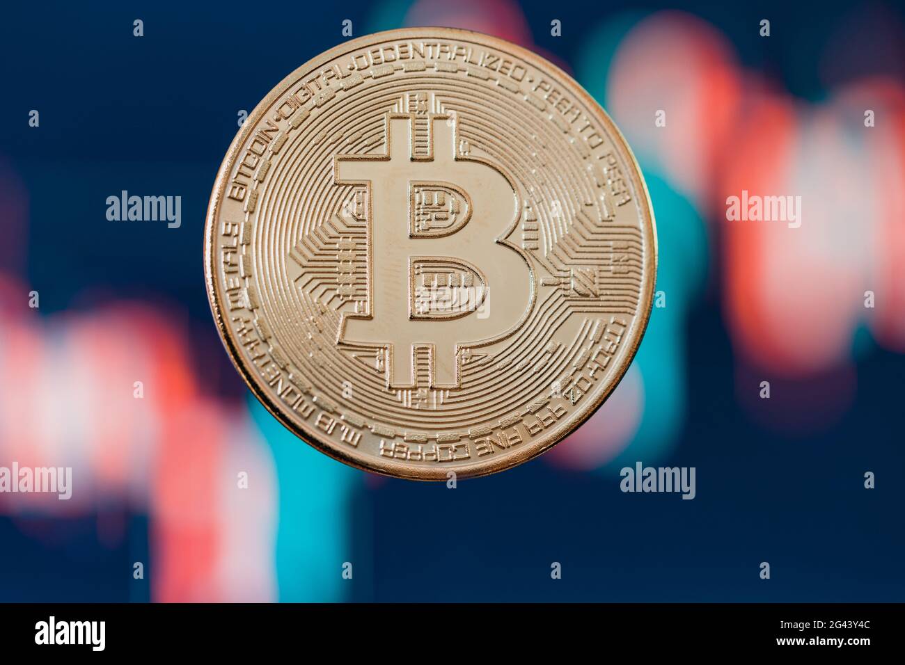 Bitcoin, new Virtual money concept Stock Photo