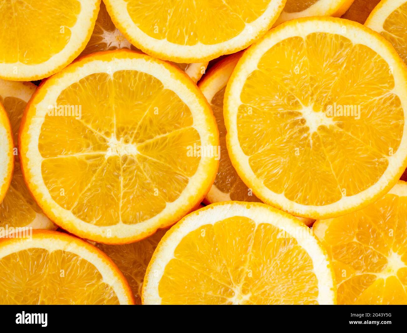 Full frame of orange slices Stock Photo
