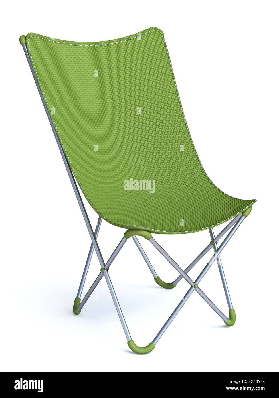 Green camping chair 3D Stock Photo Alamy