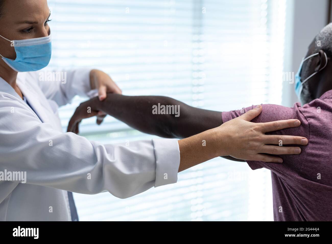 African american man stretching arm hi-res stock photography and images ...
