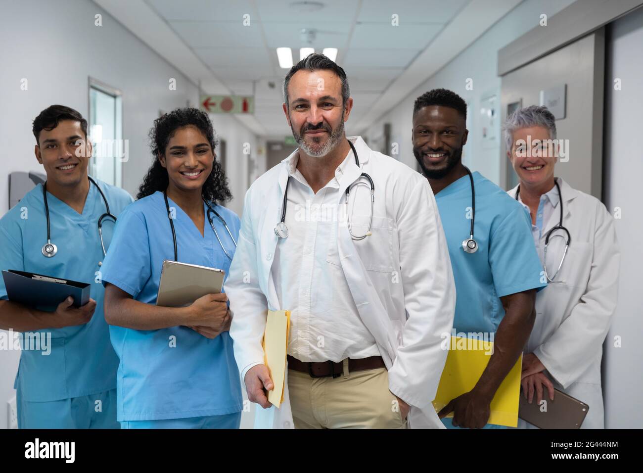 Diverse male female doctors holding hi-res stock photography and images ...