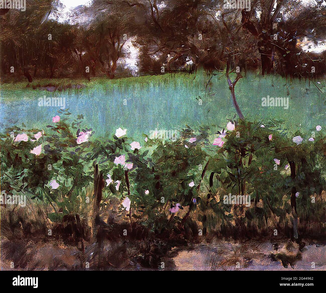 John Singer Sargent - Landscape Rose Trellis 1886 Stock Photo - Alamy