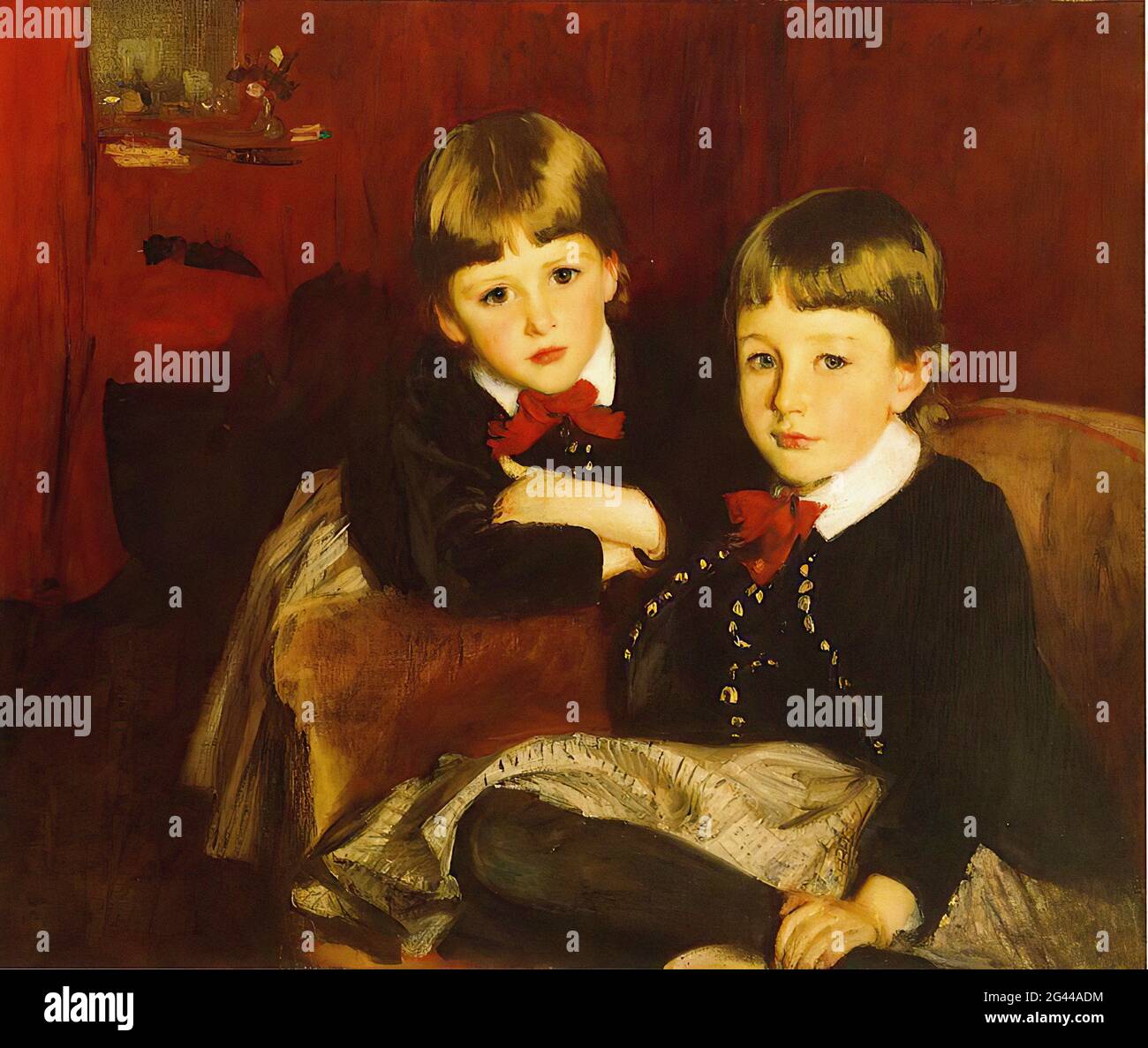 John Singer Sargent -  Portrait Two Children 1887 Stock Photo