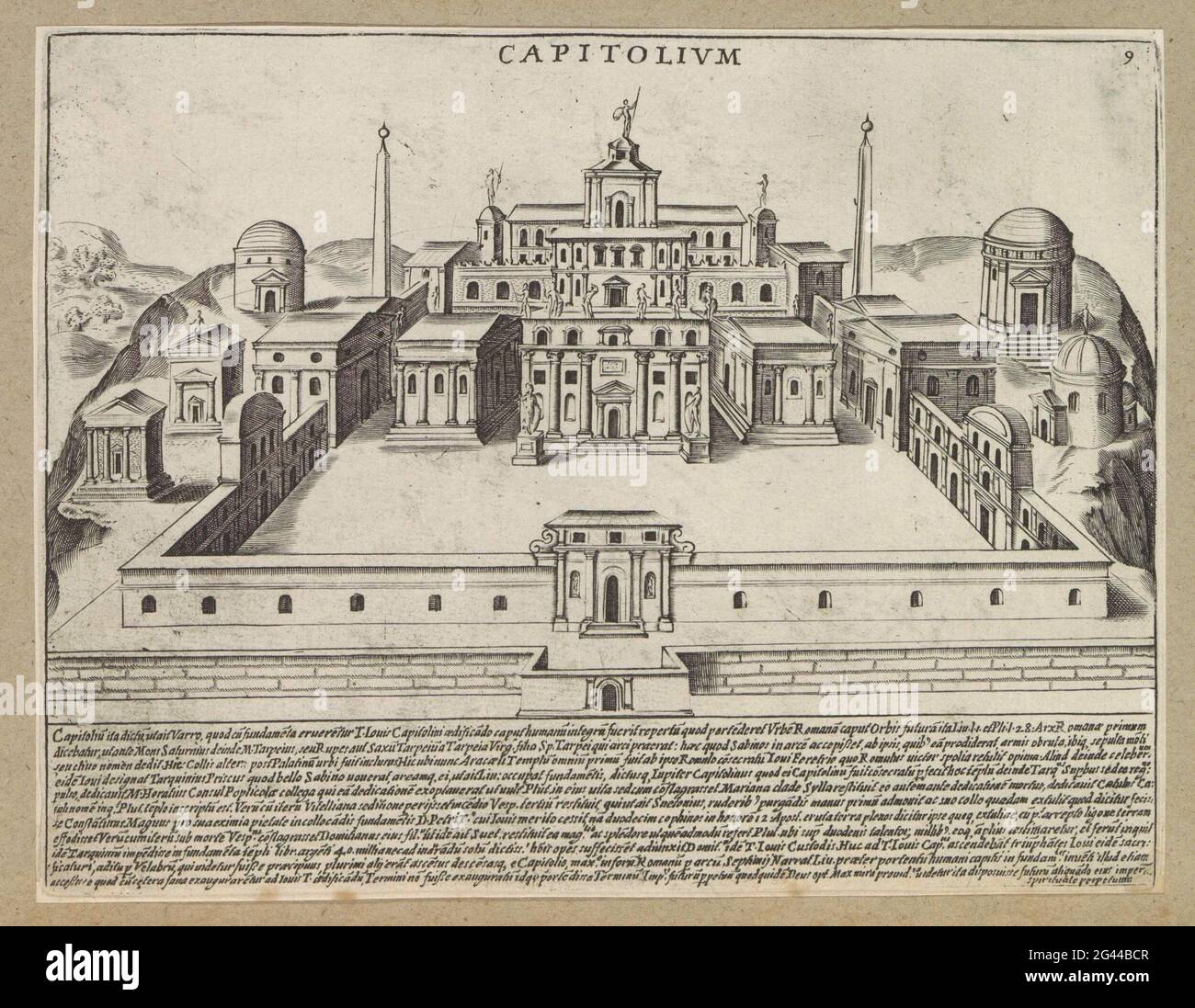 Capitoline in Rome; Capitolium; Antique monuments; Antiquae Urbis ...