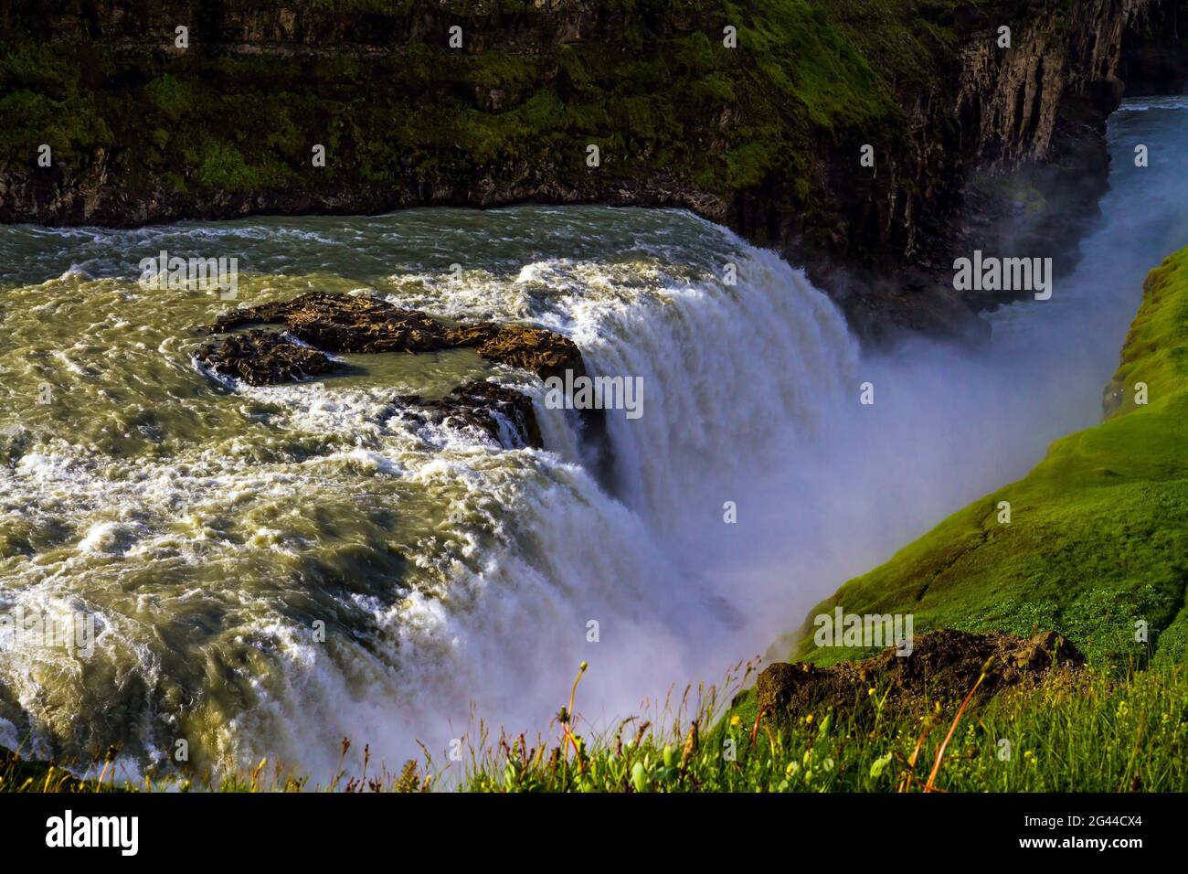 The bubbling waterfall Stock Photo
