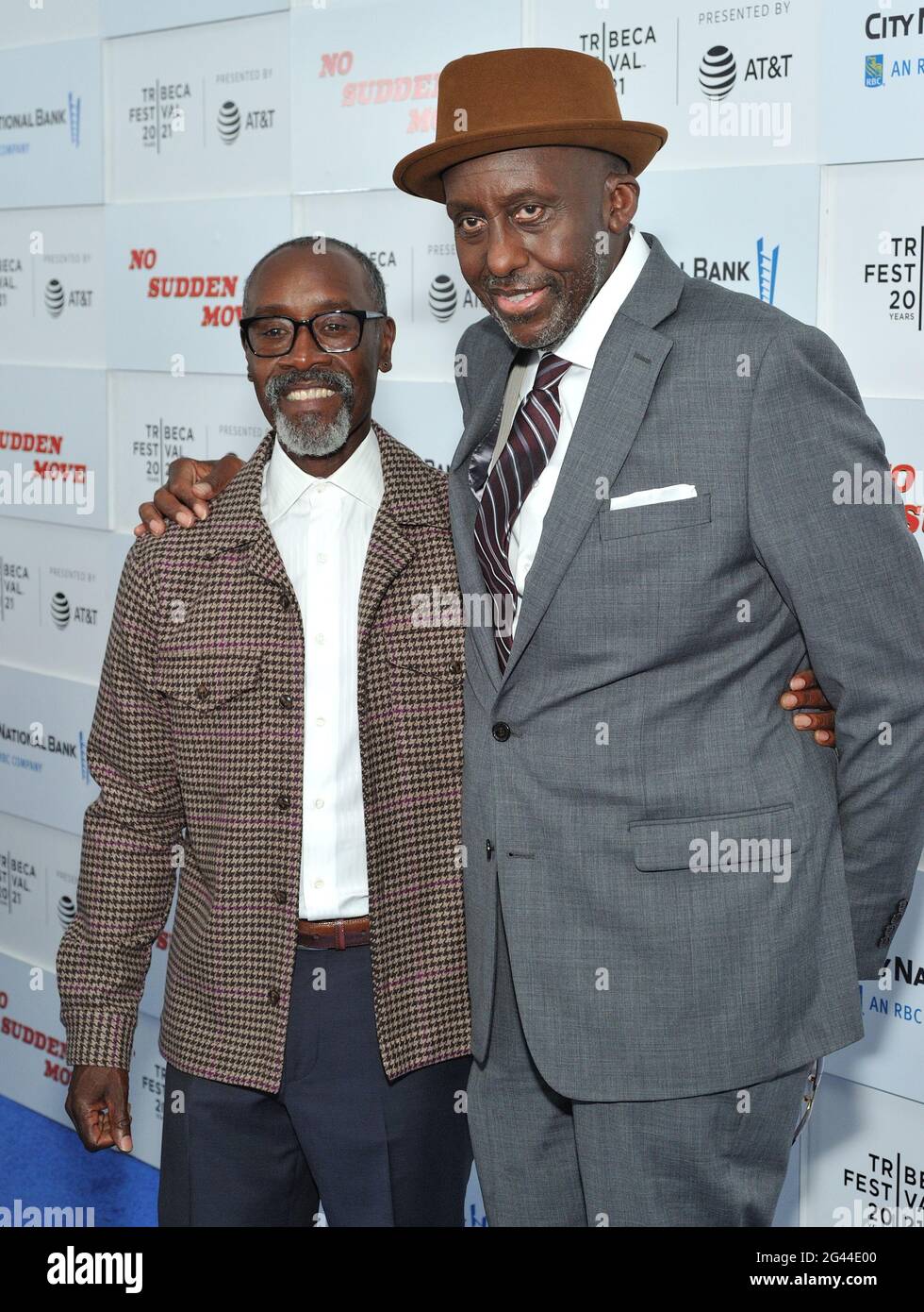 New York Usa 18th June 2021 L R Don Cheadle And Bill Duke Attend The World Premiere Of No Sudden Move At The Tribeca Festival 2021 At The Battery In New York Ny